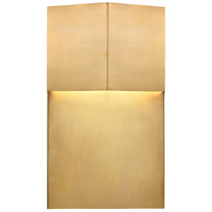Visual Comfort Signature KW 2781AB LED Outdoor Wall Sconce, Antique-Burnished Brass