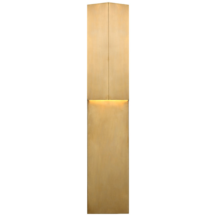 Visual Comfort Signature KW 2782AB LED Outdoor Wall Sconce, Antique-Burnished Brass