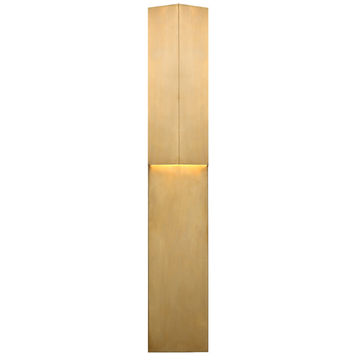Visual Comfort Signature KW 2783AB LED Outdoor Wall Sconce, Antique-Burnished Brass