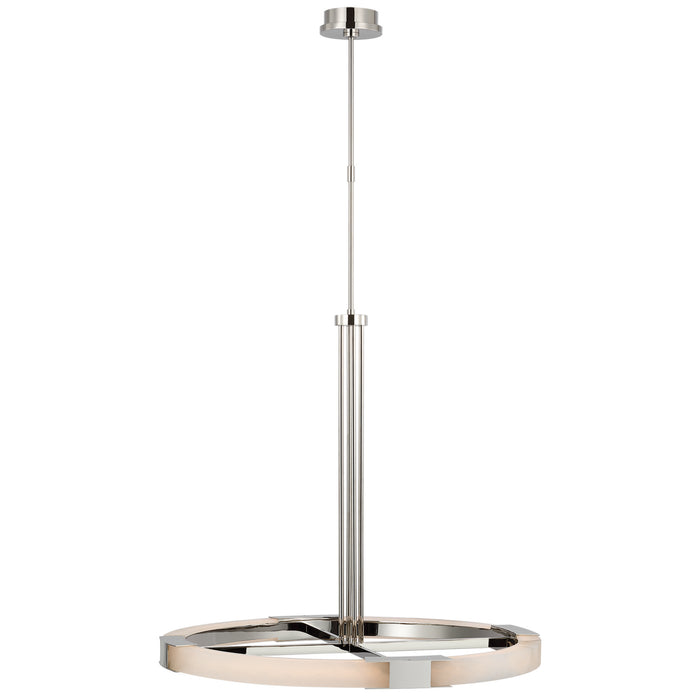 Visual Comfort Signature KW 5140PN/ALB LED Chandelier, Polished Nickel and Alabaster