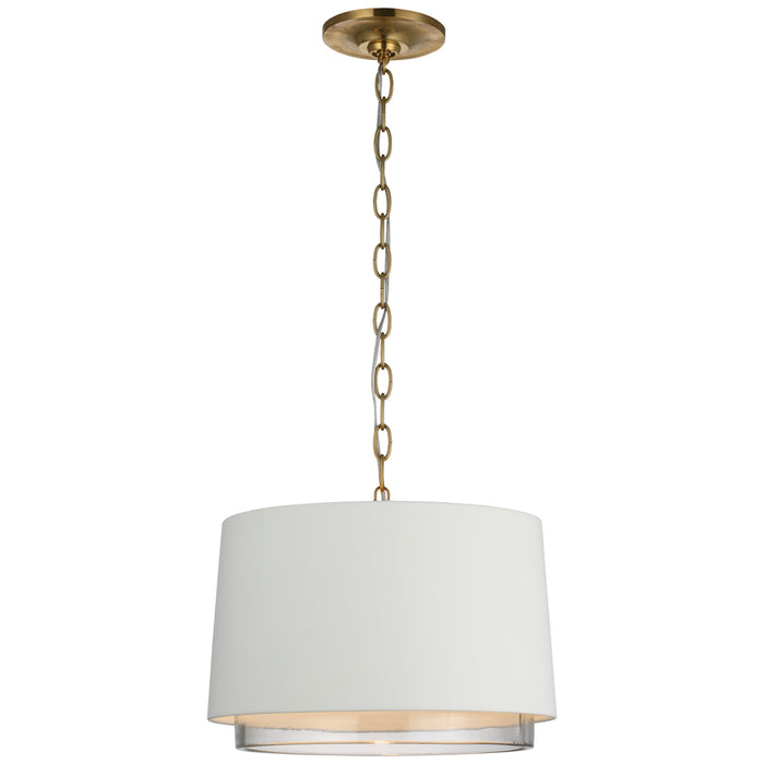 Visual Comfort Signature S 5121WHT/CG LED Pendant, Soft Brass
