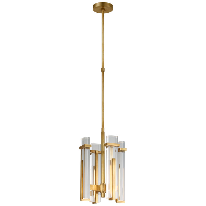 Visual Comfort Signature S 5910HAB-CG LED Chandelier, Hand-Rubbed Antique Brass