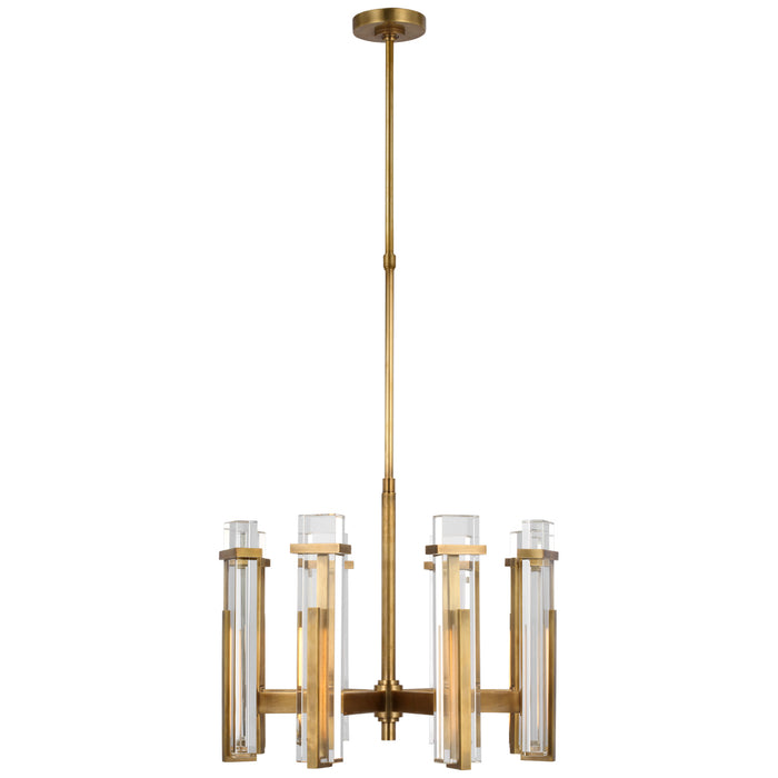 Visual Comfort Signature S 5911HAB-CG LED Chandelier, Hand-Rubbed Antique Brass