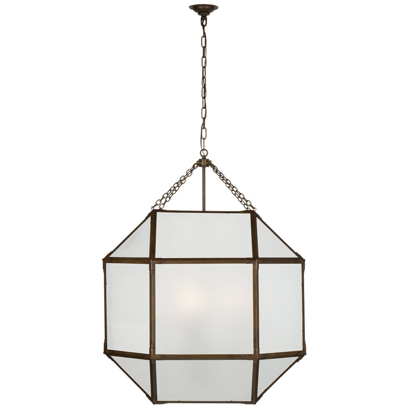 Visual Comfort Signature SK 5034AZ-FG LED Lantern, Antique Zinc