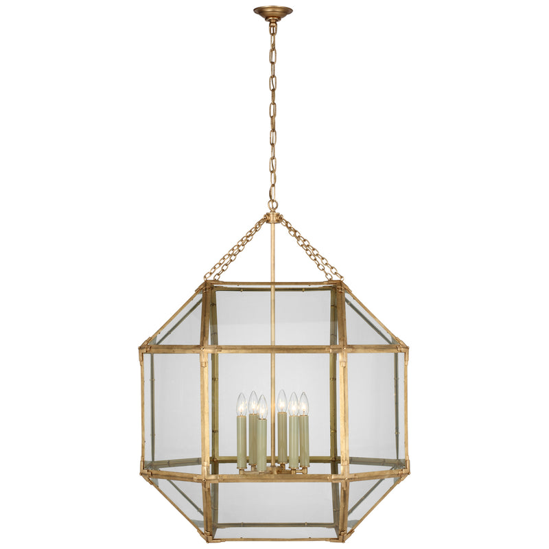 Visual Comfort Signature SK 5034GI-CG LED Lantern, Gilded Iron
