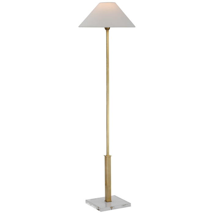 Visual Comfort Signature SP 1510HAB/CG-L LED Floor Lamp, Hand-Rubbed Antique Brass and Crystal
