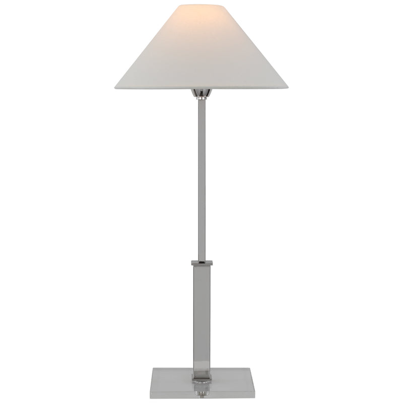 Visual Comfort Signature SP 3510PN/CG-L LED Table Lamp, Polished Nickel and Crystal