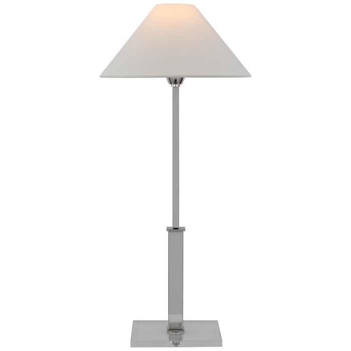 Visual Comfort Signature SP 3510PN/CG-L LED Table Lamp, Polished Nickel and Crystal
