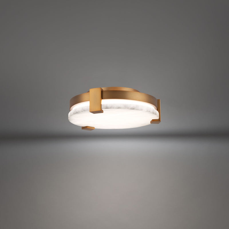 Modern Forms FM-60211-AB LED Flush Mount, Aged Brass