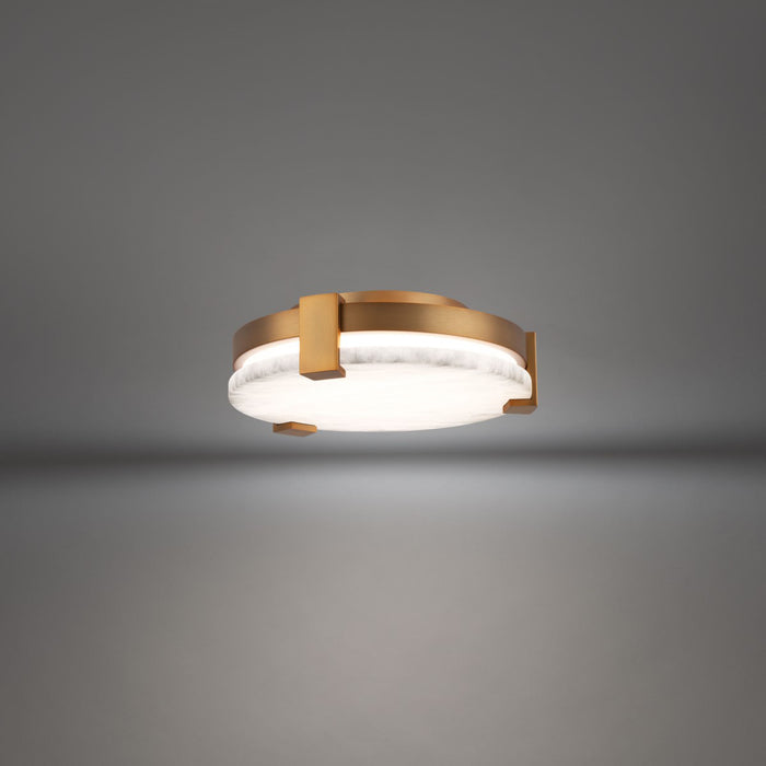 Modern Forms FM-60211-AB LED Flush Mount, Aged Brass