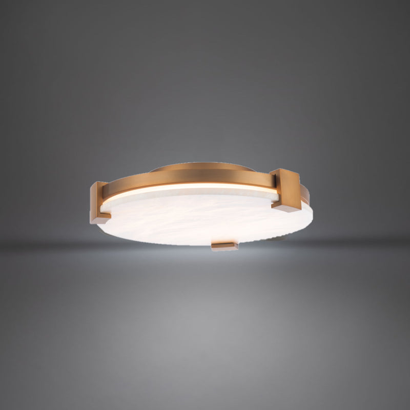 Modern Forms FM-60217-AB LED Flush Mount, Aged Brass