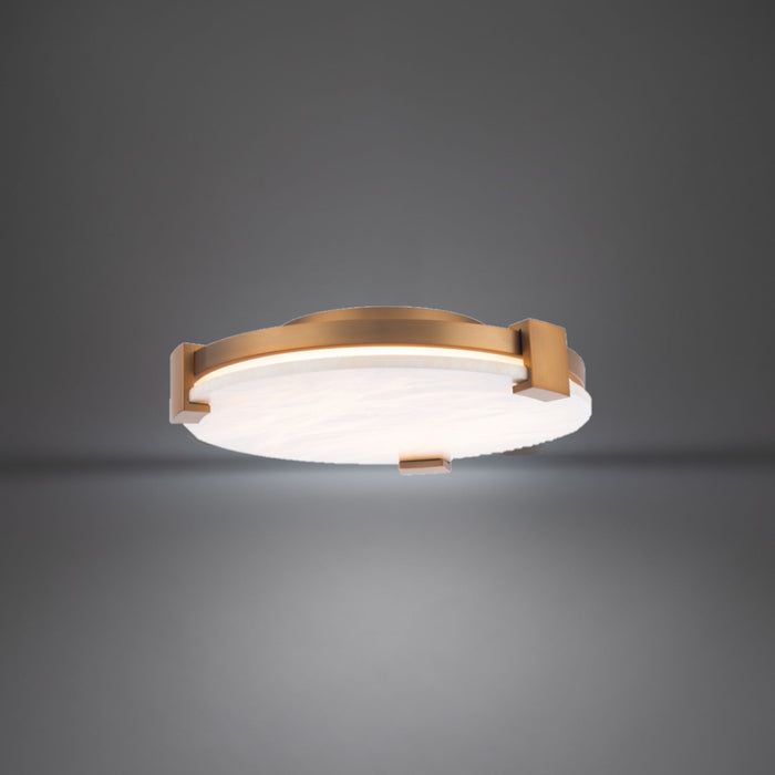 Modern Forms FM-60217-AB LED Flush Mount, Aged Brass
