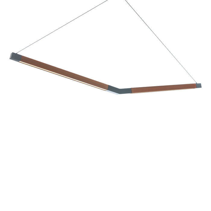 Modern Forms PD-42254-BK/DW LED Chandelier, Black/Dark Walnut