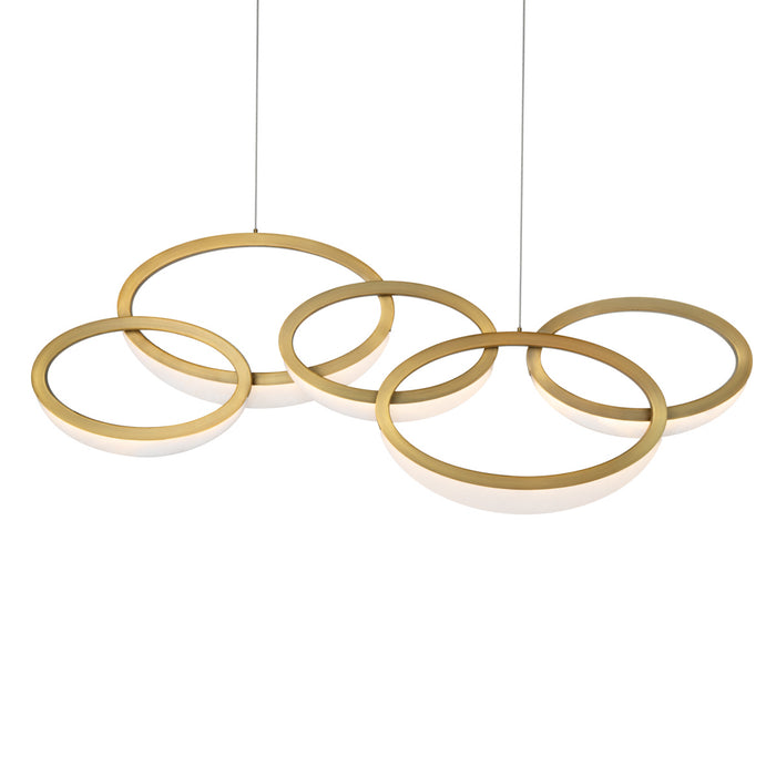 Modern Forms PD-56246-AB LED Chandelier, Aged Brass