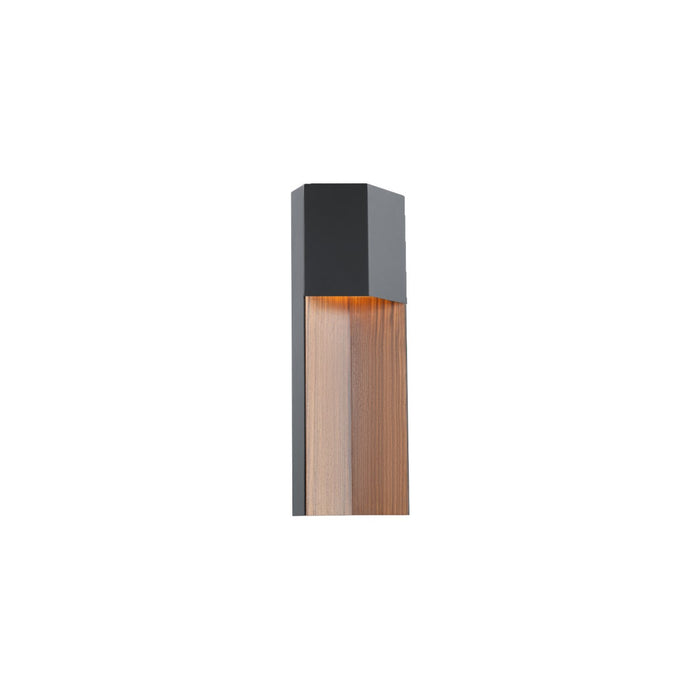 Modern Forms WS-W14220-BK/DW LED Outdoor Wall Sconce, Black/Dark Walnut