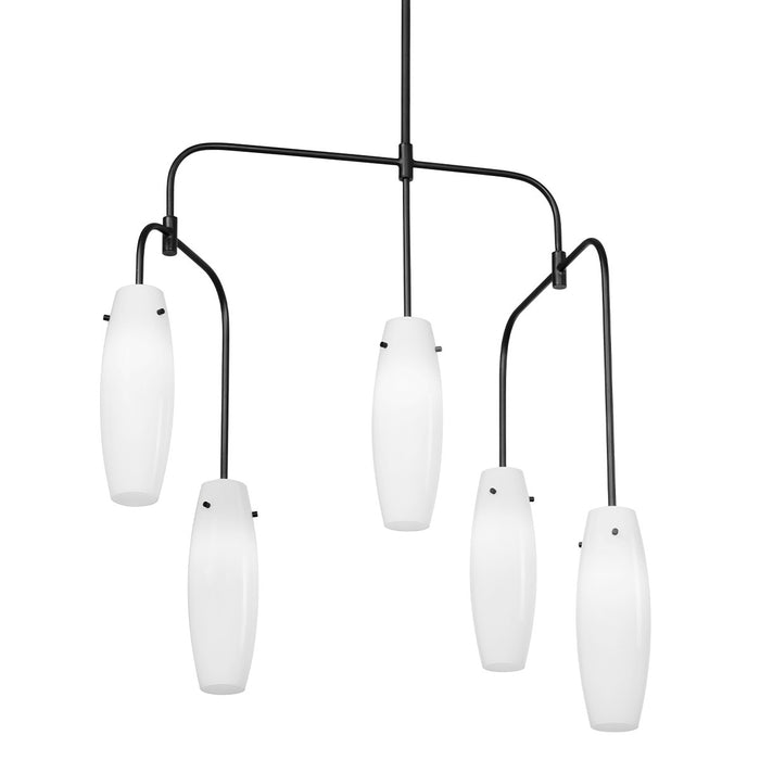 Troy Lighting F1052-SBK Five Light Chandelier, Soft Black