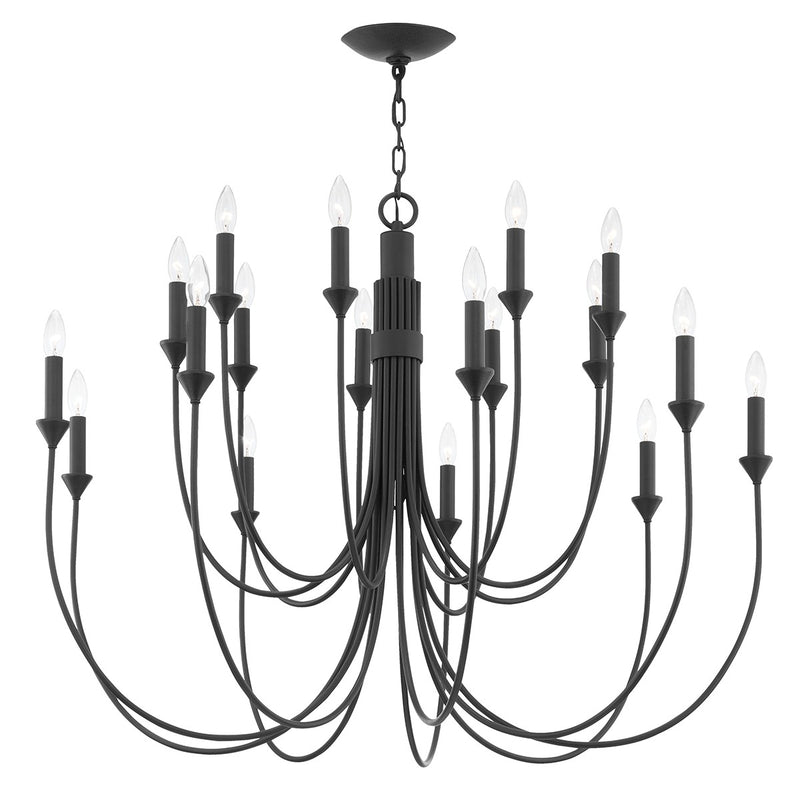 Troy Lighting F1018-FOR 18 Light Chandelier, Forged Iron