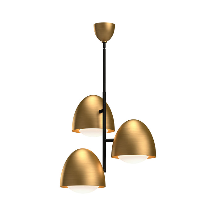 Alora CH529024AGOP One Light Chandelier, Aged Gold/Opal Matte Glass