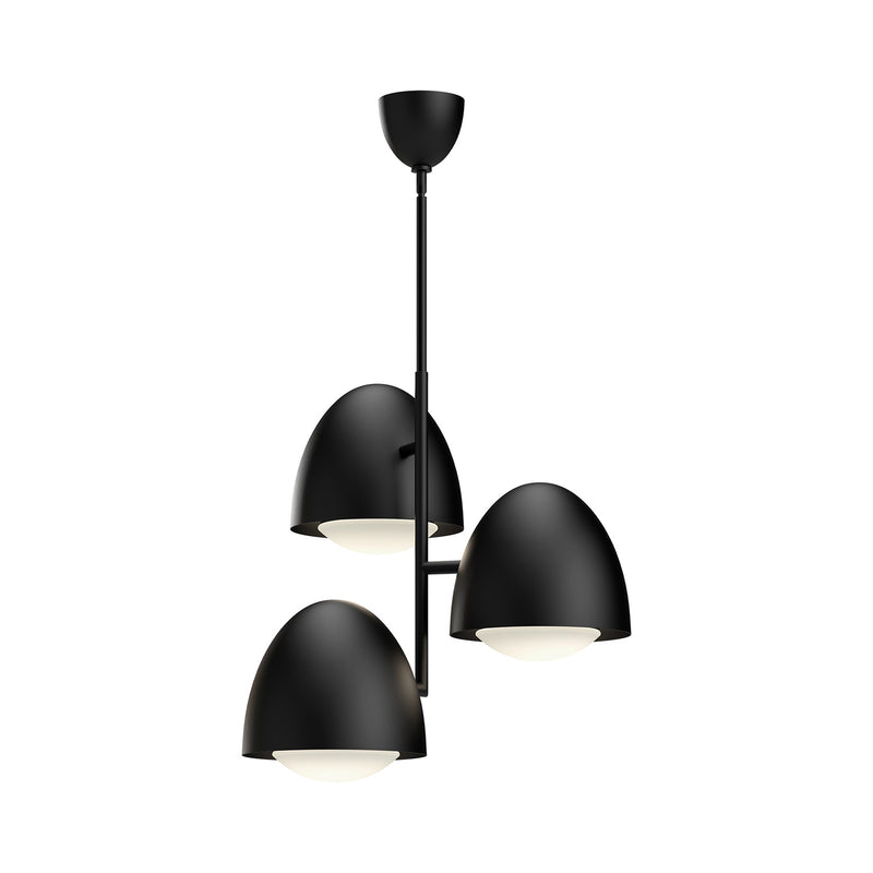 Alora CH529024MBOP One Light Chandelier, Matte Black/Opal Matte Glass