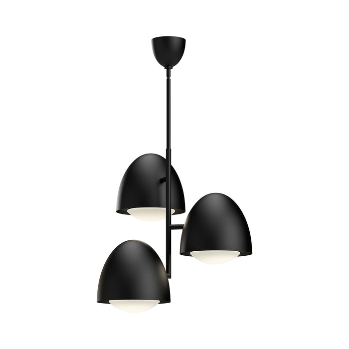 Alora CH529024MBOP One Light Chandelier, Matte Black/Opal Matte Glass