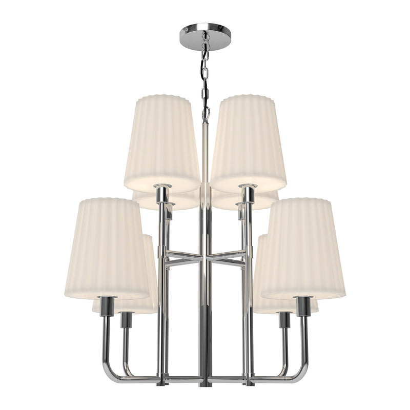 Alora CH628830CHOP Eight Light Chandelier, Chrome/Opal Matte Glass