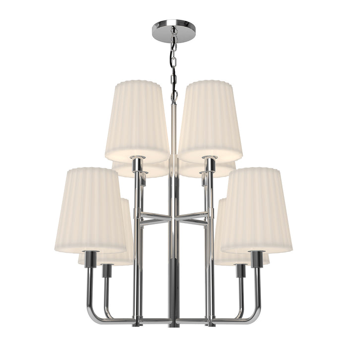 Alora CH628830CHOP Eight Light Chandelier, Chrome/Opal Matte Glass