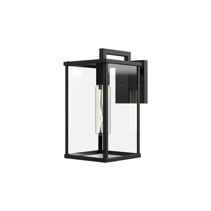 Alora EW652505BKCL One Light Exterior Wall Mount, Clear Glass/Textured Black