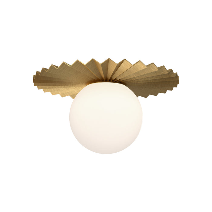 Alora FM501212BGOP One Light Flush Mount, Brushed Gold/Opal Matte Glass