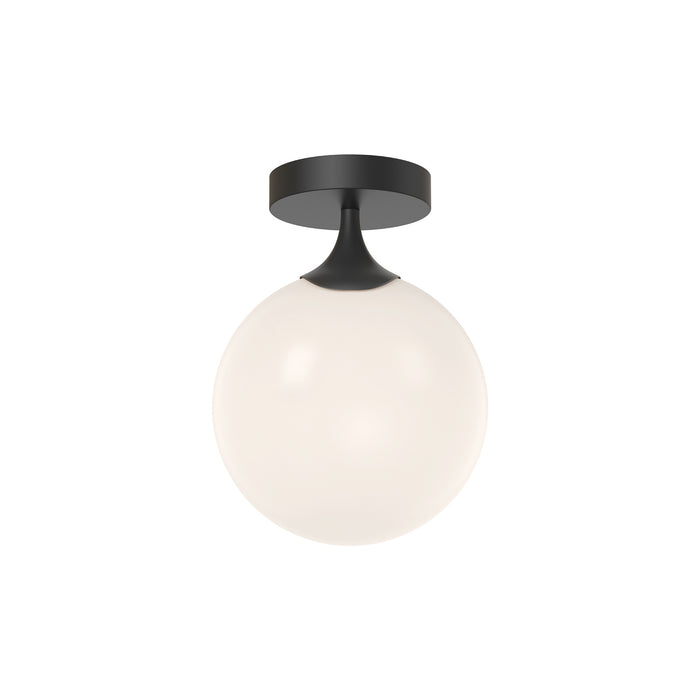 Alora FM505108MBOP One Light Flush Mount, Matte Black/Opal Matte Glass