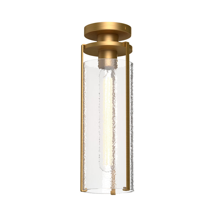 Alora FM536005AGWC One Light Flush Mount, Aged Gold/Clear Water Glass