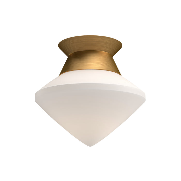 Alora FM537508AGOP One Light Flush Mount, Aged Gold/Opal Matte Glass