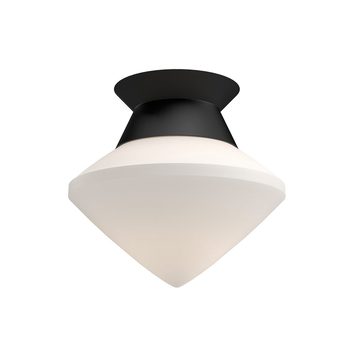 Alora FM537508MBOP One Light Flush Mount, Matte Black/Opal Matte Glass