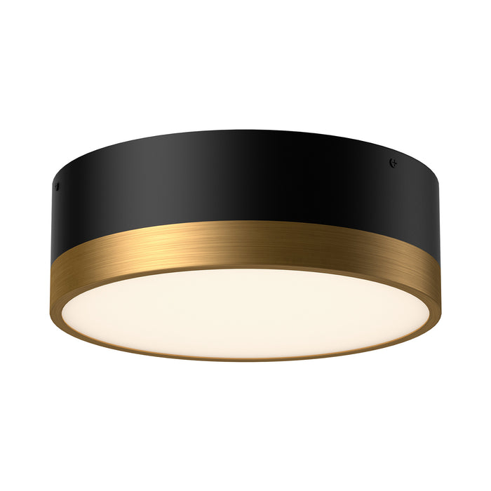Alora FM556212AGMB Two Light Flush Mount, Aged Gold/Matte Black