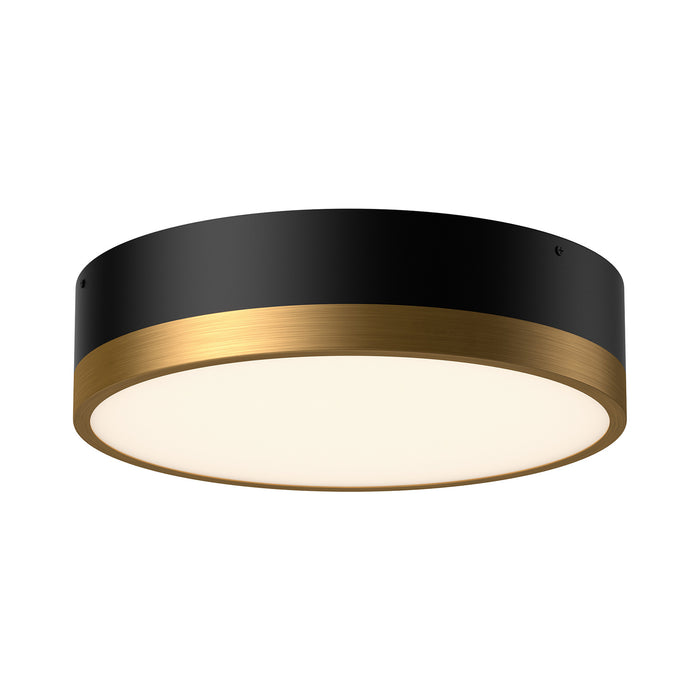 Alora FM556216AGMB Three Light Flush Mount, Aged Gold/Matte Black