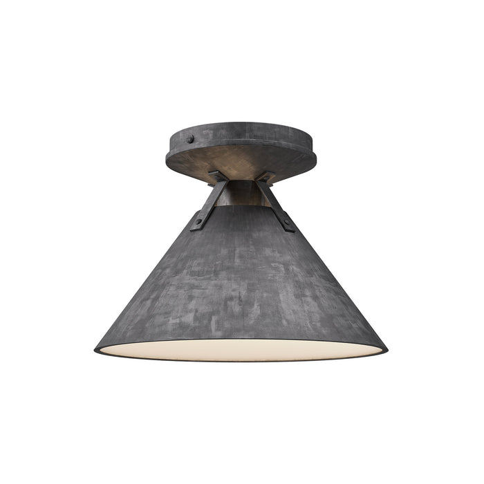 Alora FM584507SL One Light Flush Mount, Steel Shade