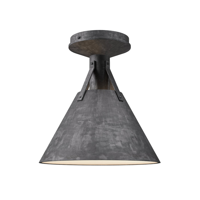Alora FM584811SL One Light Flush Mount, Steel Shade