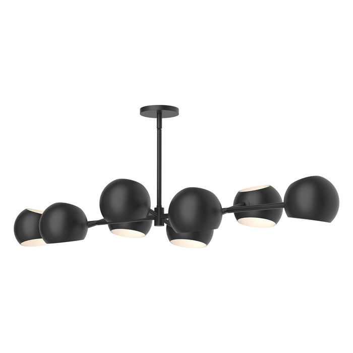 Alora LP648348MB Eight Light Linear Pendant, Matte Black