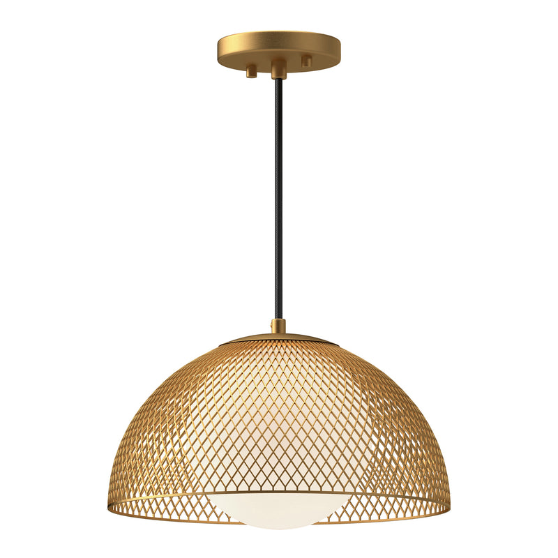 Alora PD402513GDOP One Light Pendant, Gold/Opal Matte Glass