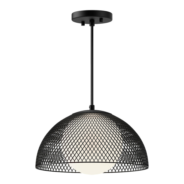Alora PD402513MBOP One Light Pendant, Matte Black/Opal Matte Glass