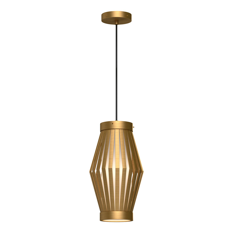 Alora PD434509AGOP One Light Pendant, Aged Gold/Opal Matte Glass
