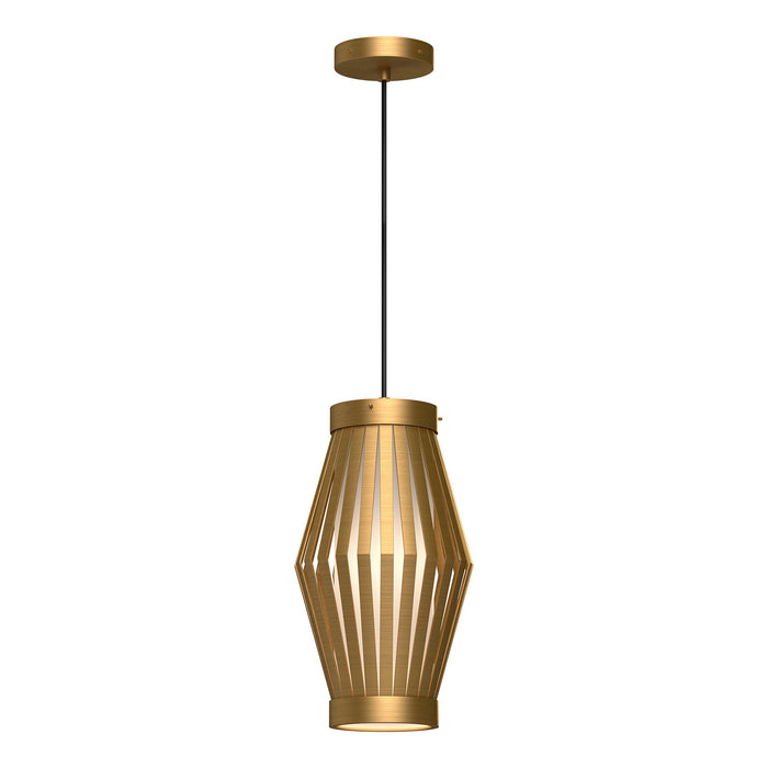 Alora PD434509AGOP One Light Pendant, Aged Gold/Opal Matte Glass