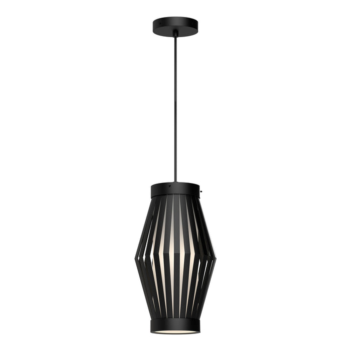 Alora PD434509MBOP One Light Pendant, Matte Black/Opal Matte Glass