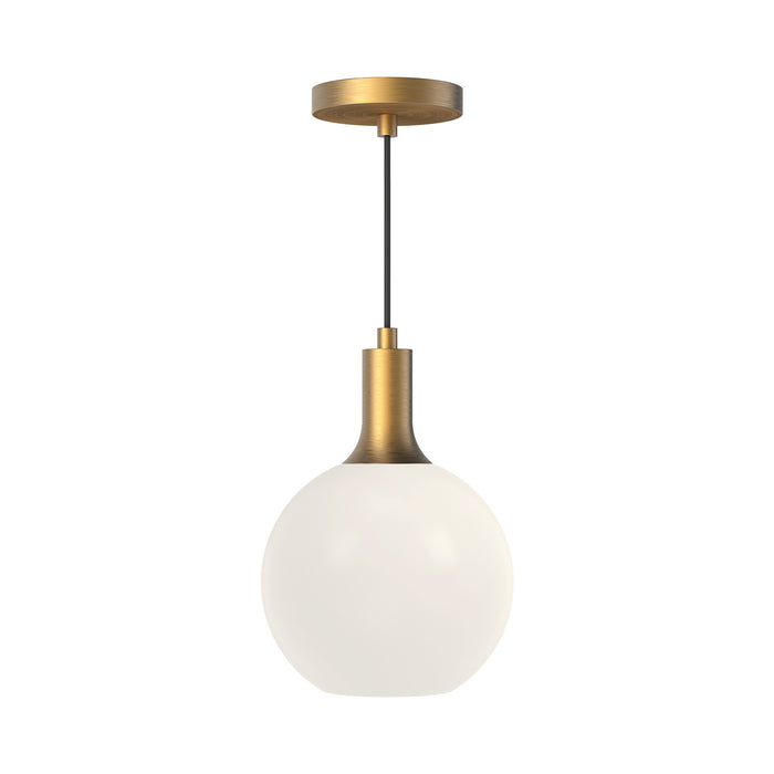 Alora PD506108AGOP One Light Pendant, Aged Gold/Opal Matte Glass
