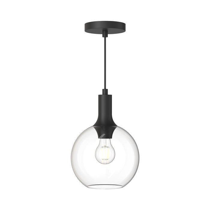 Alora PD506108MBCL One Light Pendant, Clear Glass/Matte Black
