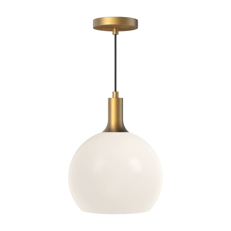 Alora PD506210AGOP One Light Pendant, Aged Gold/Opal Matte Glass