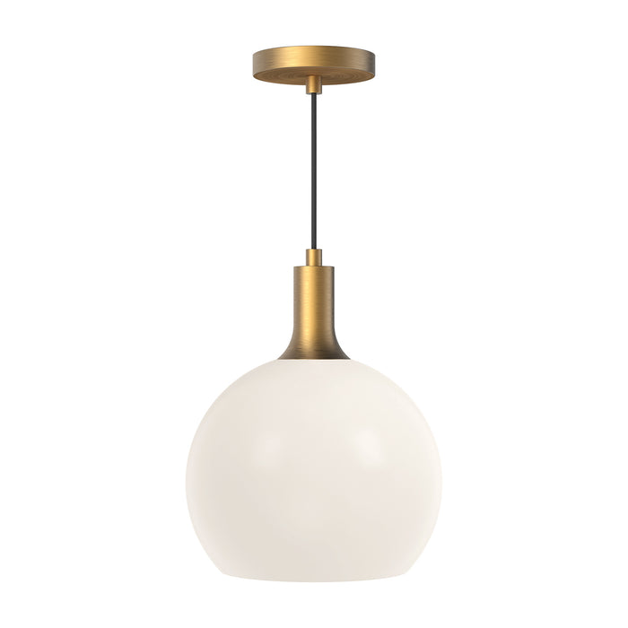 Alora PD506210AGOP One Light Pendant, Aged Gold/Opal Matte Glass
