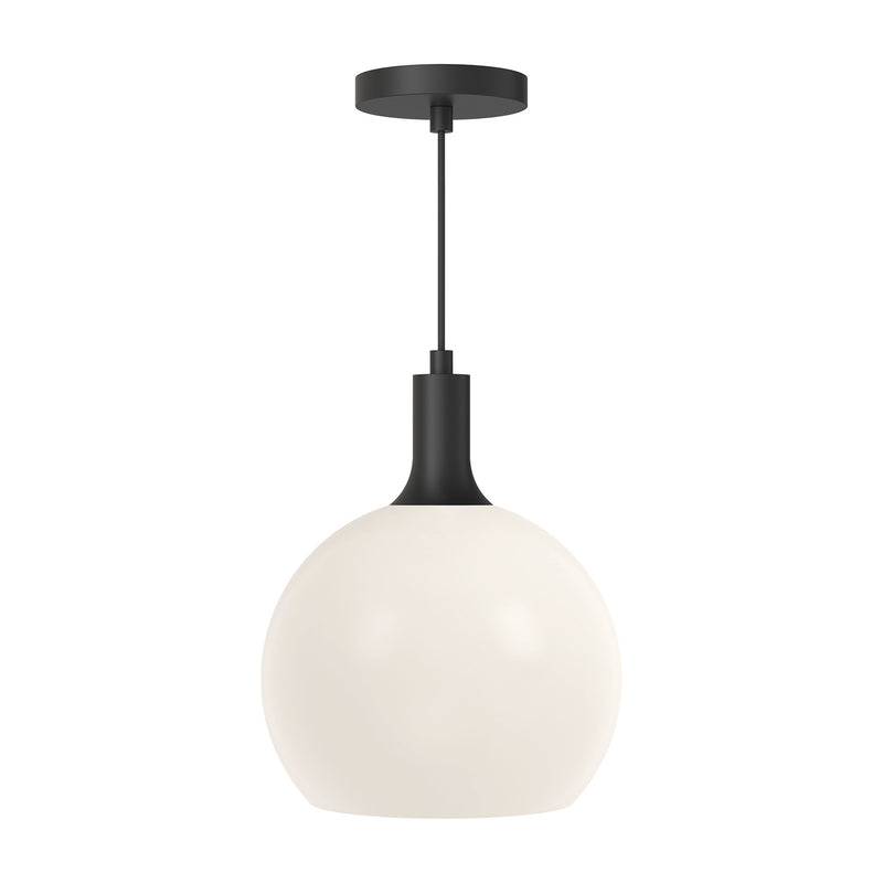 Alora PD506210MBOP One Light Pendant, Matte Black/Opal Matte Glass