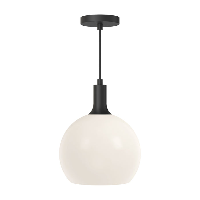 Alora PD506210MBOP One Light Pendant, Matte Black/Opal Matte Glass