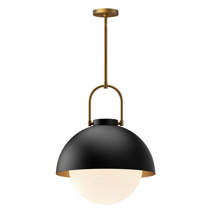 Alora PD507216MBOP One Light Pendant, Matte Black/Opal Matte Glass