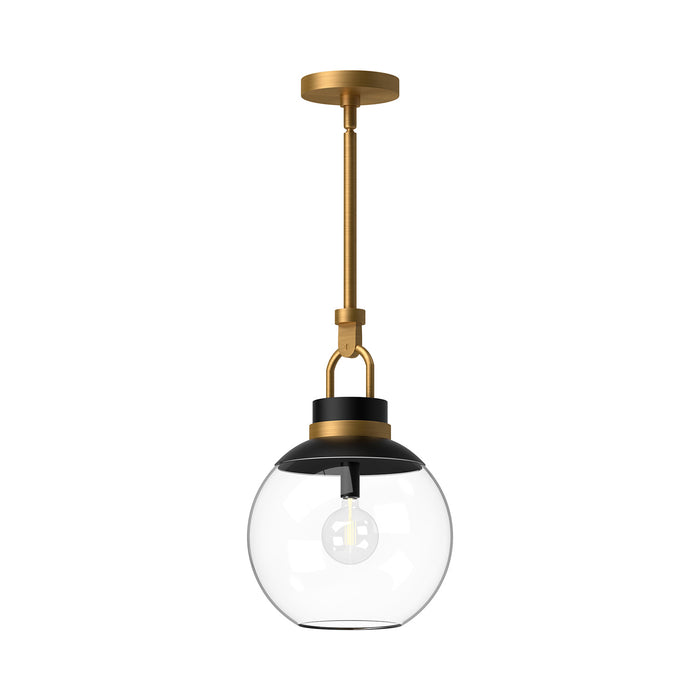 Alora PD520512AGCL One Light Pendant, Aged Gold/Clear Glass